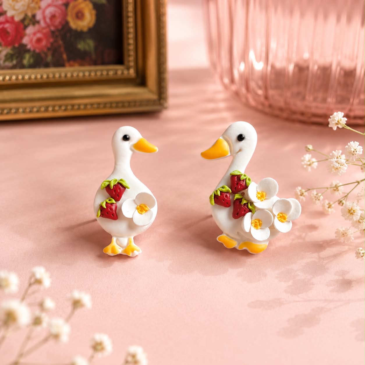 Strawberry Duckies Studs