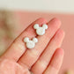 Shimmery Pearl Mickey Studs