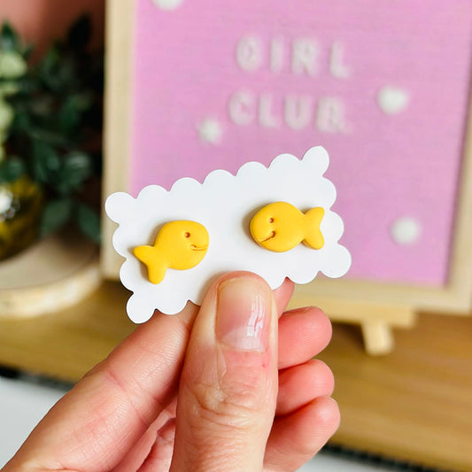 Goldfish Cracker Studs