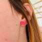 Pink Mini Pumpkin Studs