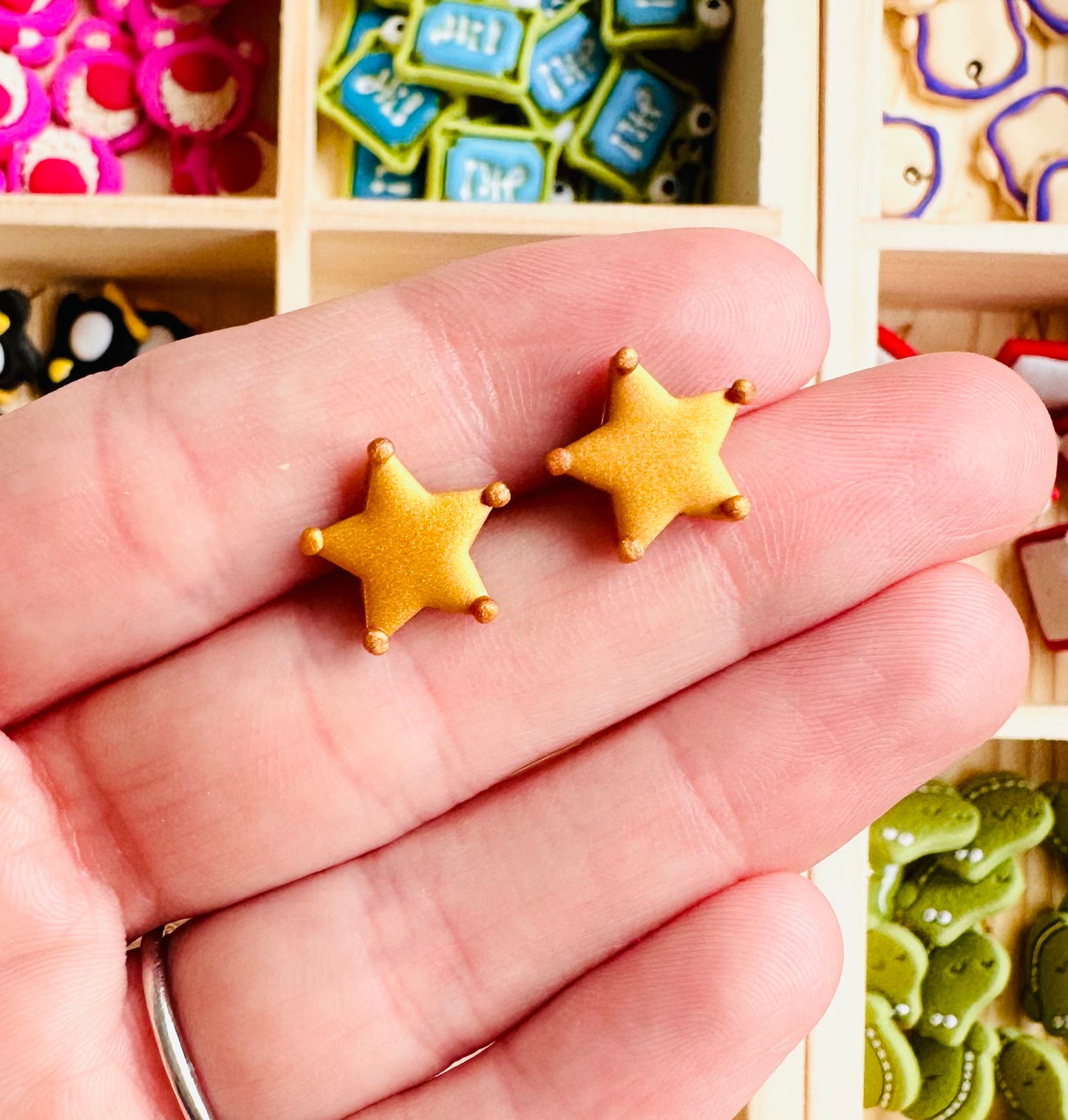 Mini Sheriff Badge Studs