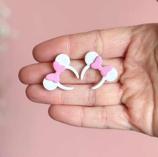White & Pink Mickey Ears