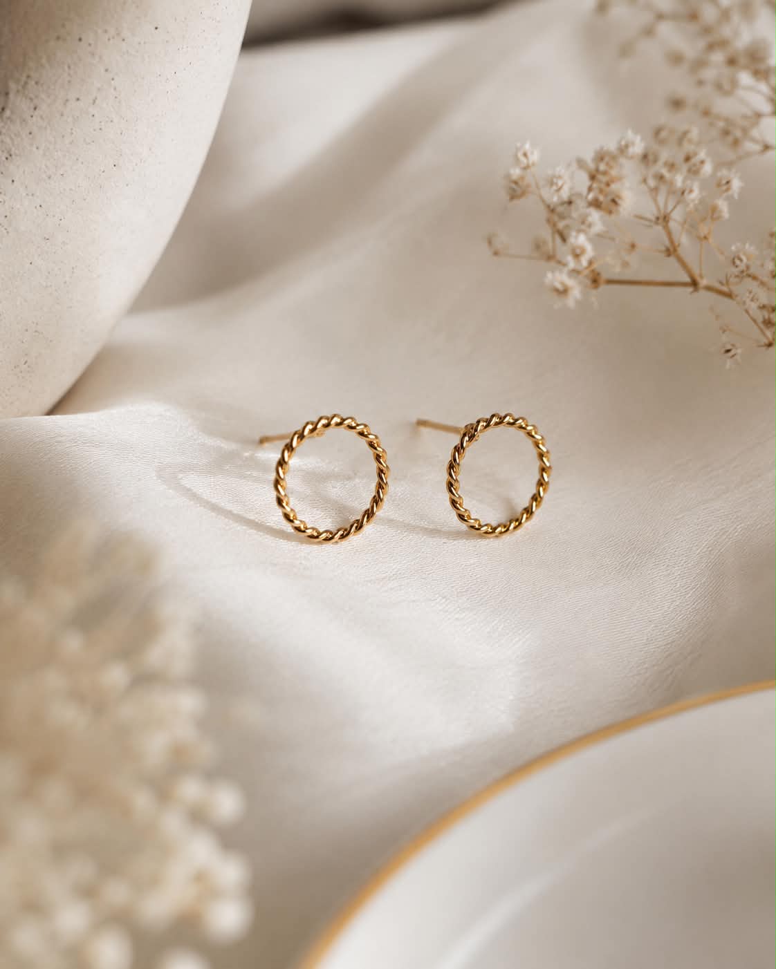 Twisted Gold Studs