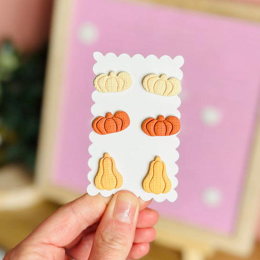 Pumpkin Stud Trio