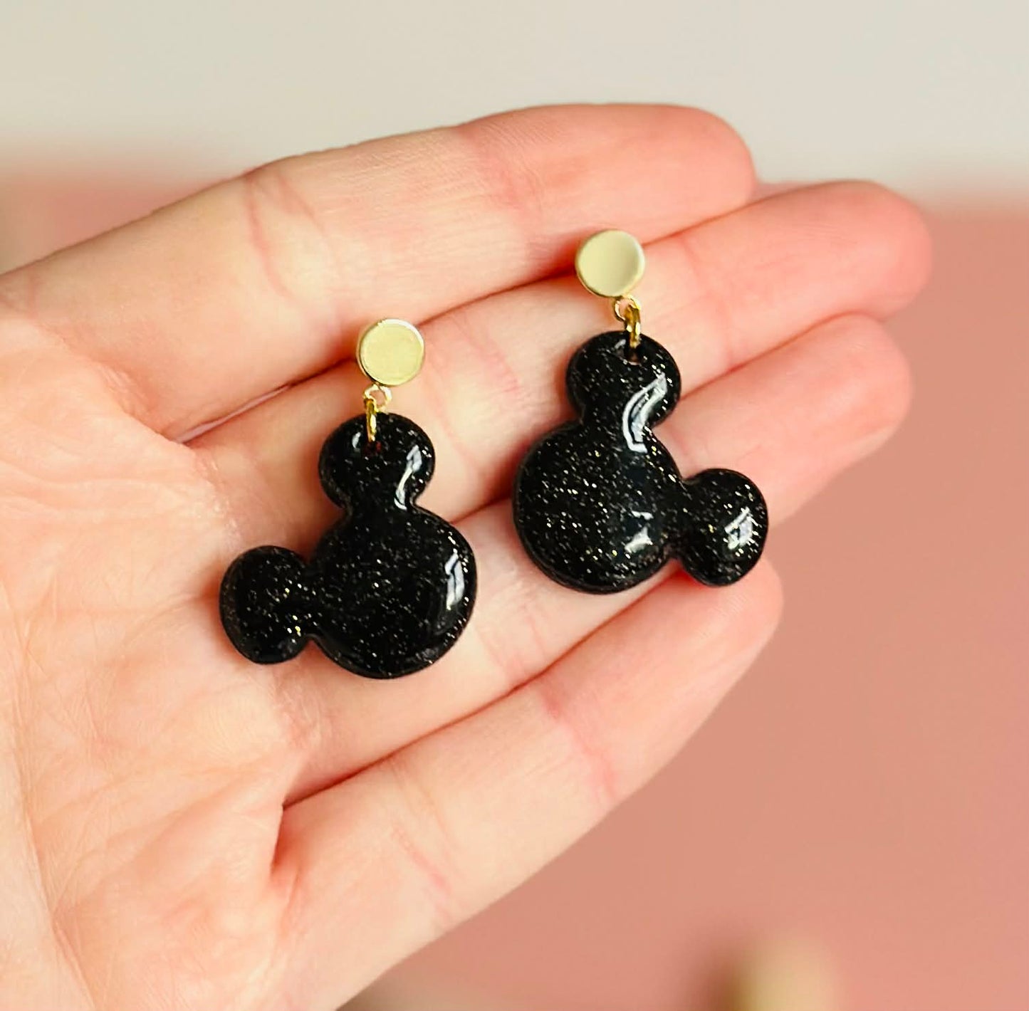 Sparkly Mickey Dangles